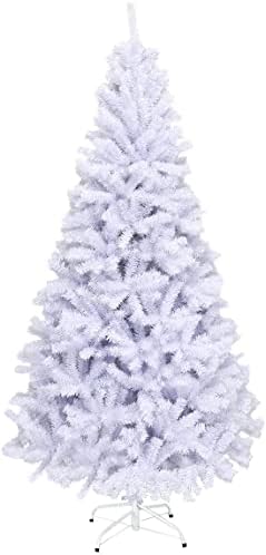 Generic Chefjoy White umjetno božićno drvce, PVC vrhovi grana Neodređeni sa šarkama božićnim