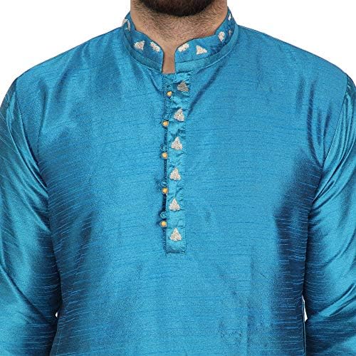 Skavij Muška tunika Art Silk Kurta Pidžama postavio etničku indijsku stranku haljina odijelo