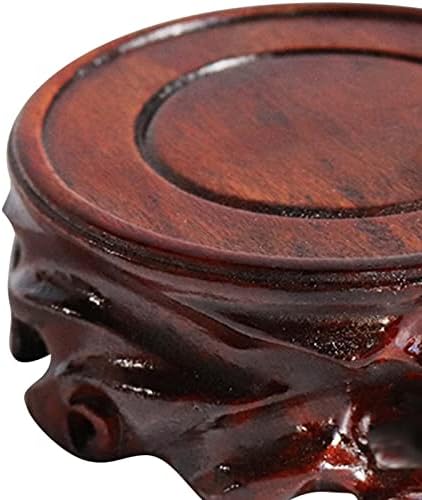KLKCMS Retro stil Kružna drvena baza vaza stalak za podlogu za prikaz malih bonsai pijedestalni čajnik