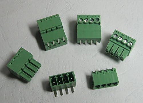 40 kom ugao 4pin/way Pitch 3.81 mm konektor za vijčani terminalni blok zelene boje priključni tip sa ugaonim