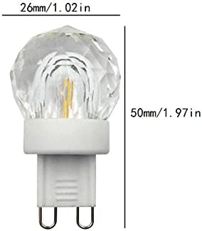 Lxcom rasvjeta 3 paketa G9 LED sijalica 2W Zatamnjive Globusne kristalne LED Sijalice 20W