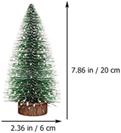 Bestoyard Božićni ukrasi 12pcs minijaturni Xmas Tree Desktop Božićno drvce Mini bor sa snijegom