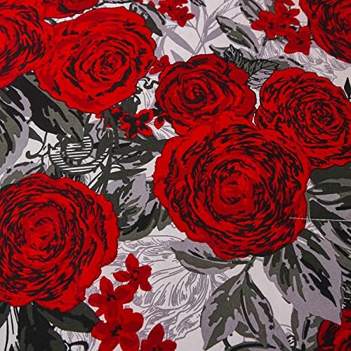 Yiran 3 komada Crvena ruža Cvjetni čver sa 2 jastučnice cvjetni listovi Komfornični set za sve sezone Mekani
