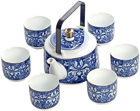 Lkyboa 7pcs ručno rađen porculan glazura u boji Kung Fu čaj za čaj Zen Tea Health Teanet Veliki kapacitet čajnik