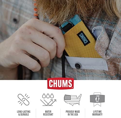 Chums Surfshorts novčanik - lagani minimalistički novčanik sa patentnim zatvaračem sa prozirnim