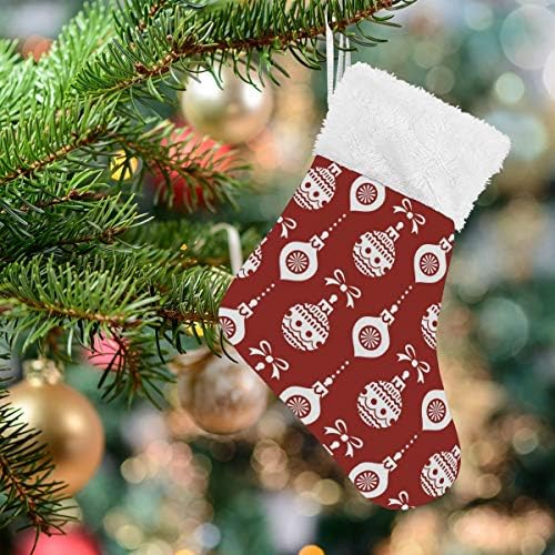 Alaza Božićne čarape Božićne svjetale uzorak klasični personalizirani mali ukrasi za porodičnu odmor
