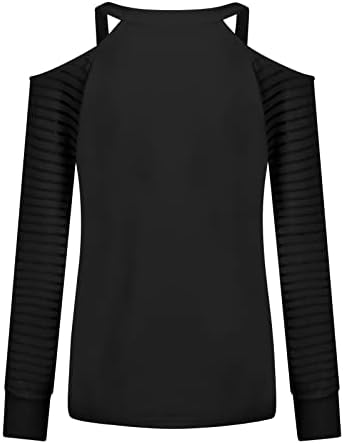 Black Girls Bluza Ljeto jesen dugih rukava hladna ramena odjeća pamuk V izrez grafički labavi fit