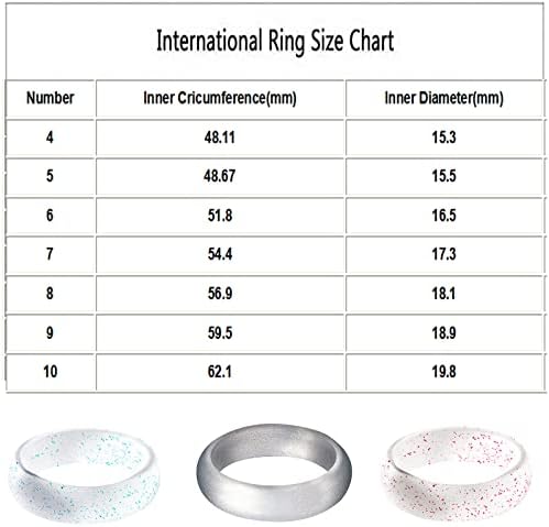 2023 Novi silikonski prsten 5,7 mm široki prsten joga prstena sportski prsten biserni svijetli silikonski prsten