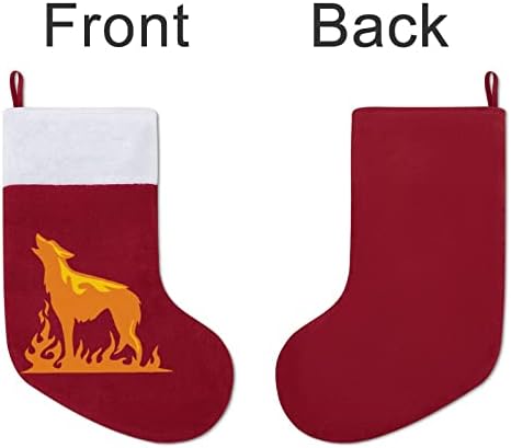 Vatreni vuk božićni čarapa božićne čarape torbica Porodica Xmas Decor