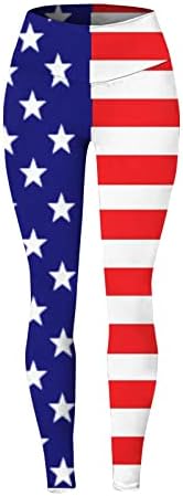 Američki zastavačke gamaše Ženska temmska kontrola Patriotska američka zastava Jogger Hlače Casual Butt Difling