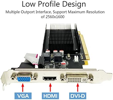 QTREE Radeon HD 5450 grafička kartica, 2GB, GDDR3,64 bit, DVI / HDMI / VGA, niski profil, PCI Express