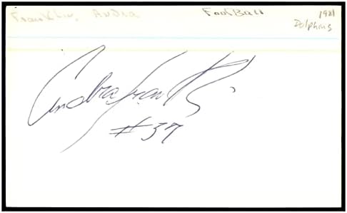 Andra Franklin potpisana indeksna kartica 3x5 Autogramirani delfini D: 2006 86805-NFL rez potpisi