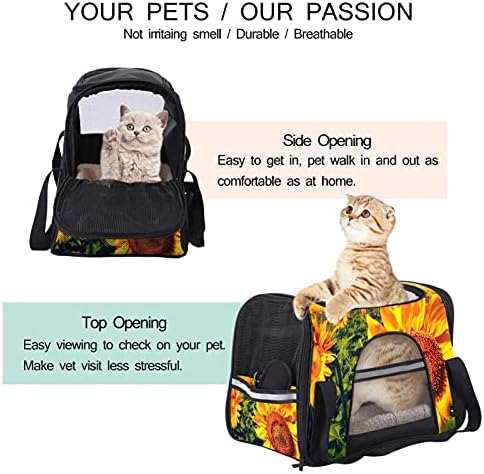 Pet Carrier polje suncokreta Sunset meke putne nosače za kućne ljubimce za Mačke, Psi Puppy Comfort prenosiva
