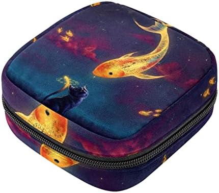 Zlatna riba mačka sanitarna ubrusna torba za pohranu Prijenosna torba za žene teen djevojke menstrualni