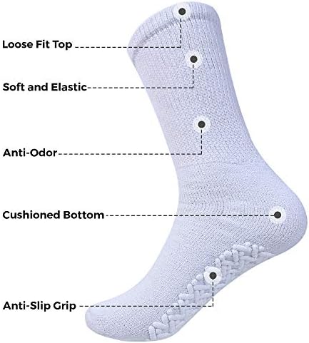 Diamond Star Anti klizne čarape Nekidajući nevezivanje sa bolničkim bolničkim dijabetičkim čarapama za muškarce