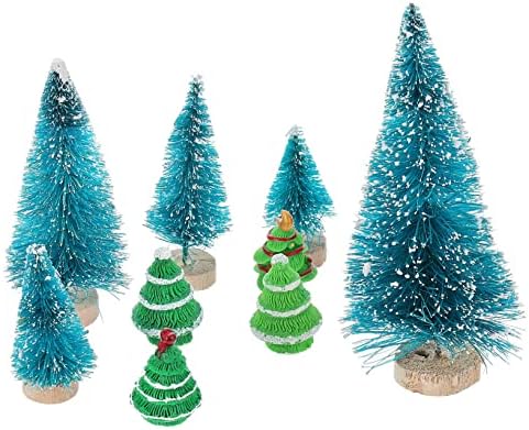 Tofficu 9pcs Mini božićno stablo Nativnost Dekor Artificials para Nativity ukrasi minijaturni