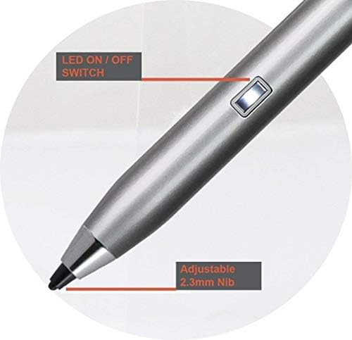 Bronel Silver Mini Fine Point Digital Active Stylus olovka Kompatibilan je sa Acer Chromebook-om 15 cp315-1h 15,6