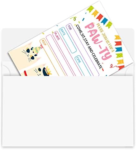 Misaidou CAT rođendan Pozivnice sa kovertama - Kartica za pozivnicu za rođendan - Slatka slavlja