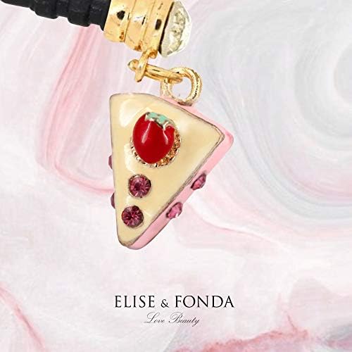 EIISE & amp; FONDA Pink Crystal 3d jagoda torta privjesak mobilni telefon prašine utikač Charm za