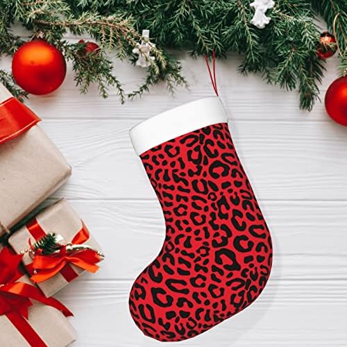 Austenstern Božićne čarape Crveni leopard Hipster dvostrani kamin viseći čarape