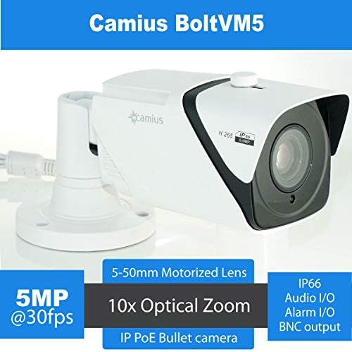 Camius 5MP POE IP vanjska sigurnosna kamera sa optičkim zum motoriziranim objektivom 5 do 50 mm,