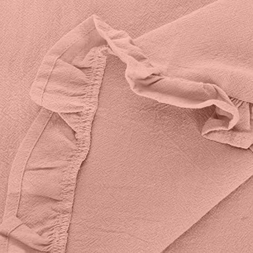 Čvrsta boja dugih rukava strana gljivice Crewneck Pulover bluza za ženska majica Ležerne prilike Vintage Tops