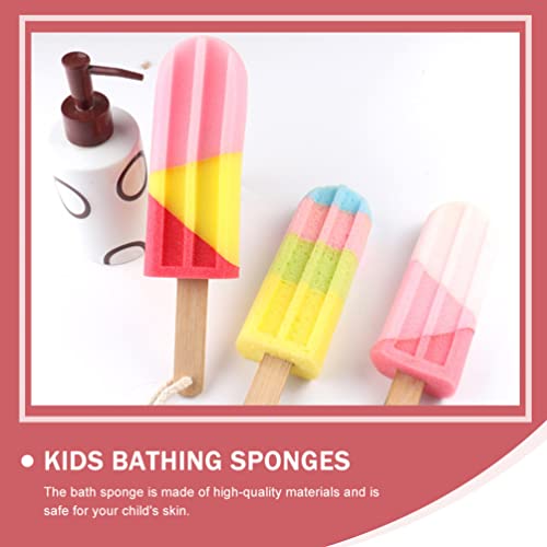 Minkessy Sladoled kupatilo, 4pcs tuš spužva karoserija loafah piling pilinga za tijelo za djecu slučajne
