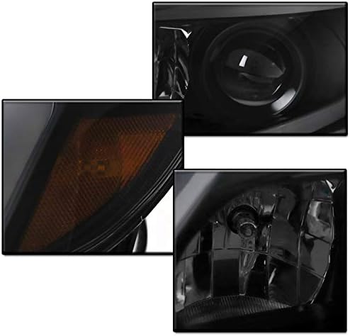 ZMAUTOPARTS LED cijev projektor farovi Crna / dim w / 6 plava DRL kompatibilan sa 2008-2014 Subaru