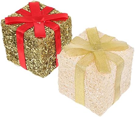 Kućni dekor 2pcs Box Ornament Božićno drvce Viseće poklon kutije Božićni bomboni Box Glitter poklon ukras
