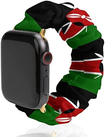 Kenyan zastava elastične solo petlje bands Slatki ispisani sat kaiševičarski nosač kompatibilan