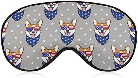 Patriot Corgi američka zastava Mekana maska ​​za oči efektivna maska ​​za spavanje Swlica Comfort