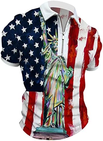 Muška američka zastava Polo Majice Patriotic 4. jula Tee majice Ljetni casual kratkih rukava Vintage