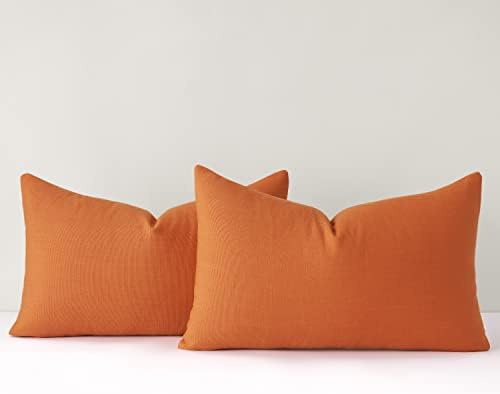 Mixhug ukrasni posteljina jastučića za bacanje, uzgoj lumbalnih jastuka za kauč i krevet, izgorela naranča, 12