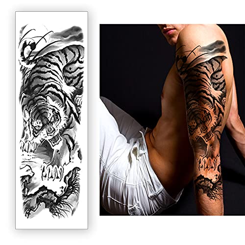 2 listova puna ruka privremena tetovaža, seksi 3D lažne naljepnice za tetovažu Extra Velika vodootporna