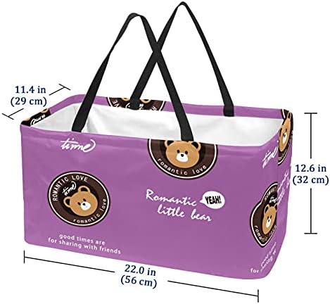 LORVIES Cartoon Ambulance višekratna sklopiva izdržljiva torba za kupovinu namirnica - velika strukturirana