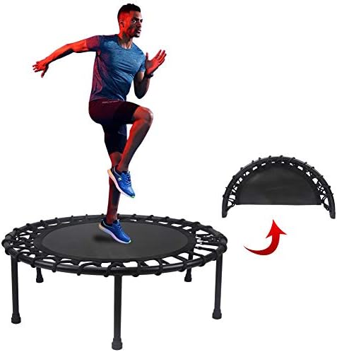 NEWAN fitnes trampolin napola sklopivi 38-40, Bungee Rebounder Vježba trampolin za odrasle,tihi Mini trampolin
