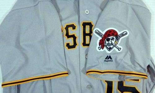2018 Pittsburgh Pirates Daniel Nava 15 Igra Izdana siva Jersey Pitt33542 - Igra Polovni MLB dresovi