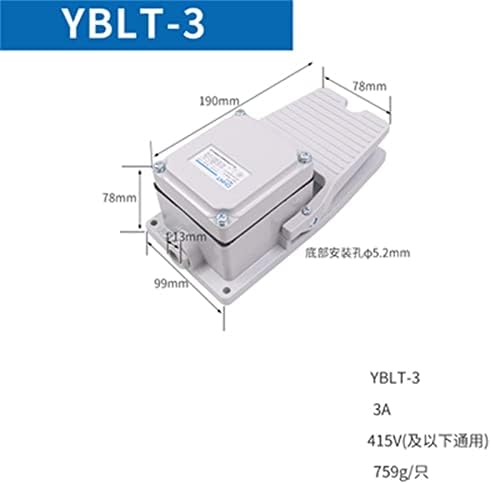 HIFASI 1kom nožni prekidač YBLT-EKW/5A / B tačka samo resetovanja YBLT-3/4 nožna pedala mašine