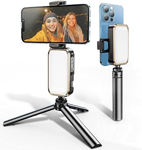 ATKTTOP RGB Selfie svjetlo za telefon, LED svjetlo za telefon za slike sa ručnim stativom,