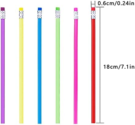 36 kom fleksibilne savijačke olovke, šarene meke olovke sa gumicom, čarobnim savidljivim olovkama za