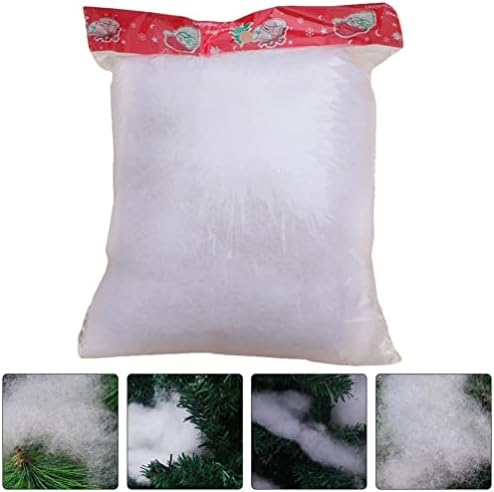 Sewroro Božić lažni snijeg ukras: 1 Set pamuk Snow Fluff Decor bijeli snijeg za zimu plašt selo rođenja