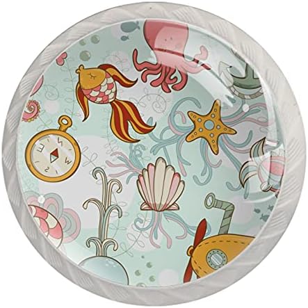 Lagerery dugmad za ladice za dječake Morski konjić Starfish komoda dugmad Crystal Glass cabinet dugmad