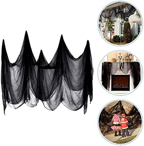 Luozzy 2pcs Halloween Gaze zastrašujuća sablasna tkanina Halloween Party Decoration - crna