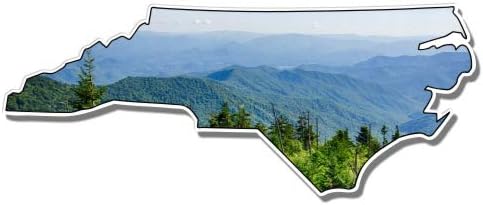 GT grafika Sjeverna Karolina Great Smoky planine Pogled iz Clingman's Dome - 3 Vinil naljepnica