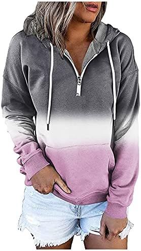 Ženske dukseve s dugim rukavima blokiraju dugme u boji prema dolje pulover casual crewneck gornja
