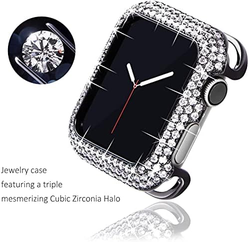 Maalya rezbareni bakreni ženski luksuzni branik za Apple Watch Case Series8 45/44 / 40mm 41/42 / 38mm Dijamantni