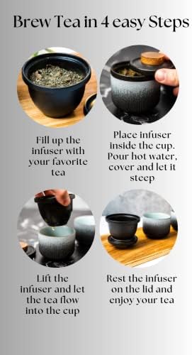Sanjh putni čaj set sa 2 keramičke čaše, infuzije i čajnika za odrasle. Kineski kung fu čaj