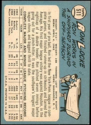 1965 TOPPS 511 Ron Locke New York Mets Nm Mets