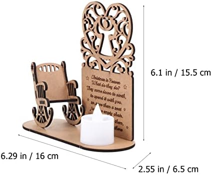 CLISPEED Božić spomen svijećnjaci drvena stolica za ljuljanje ukras sa Led Flameless svijeće