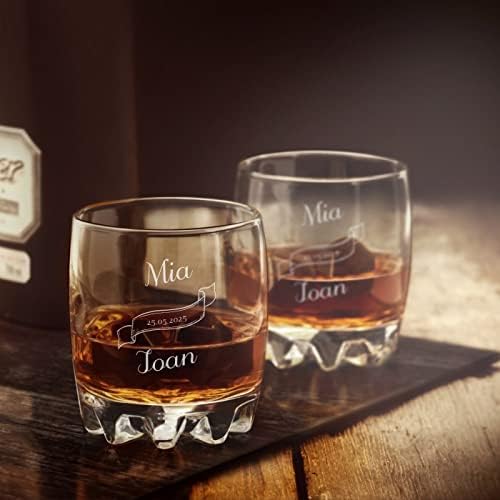 Maverton univerzalna čaša za viski za parove-personalizovana čaša za godišnjicu - staklena čaša za roditelje